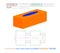 Soft face paper customized facial tissue box, 9.5x4.75x4.25 inch boxes die line template